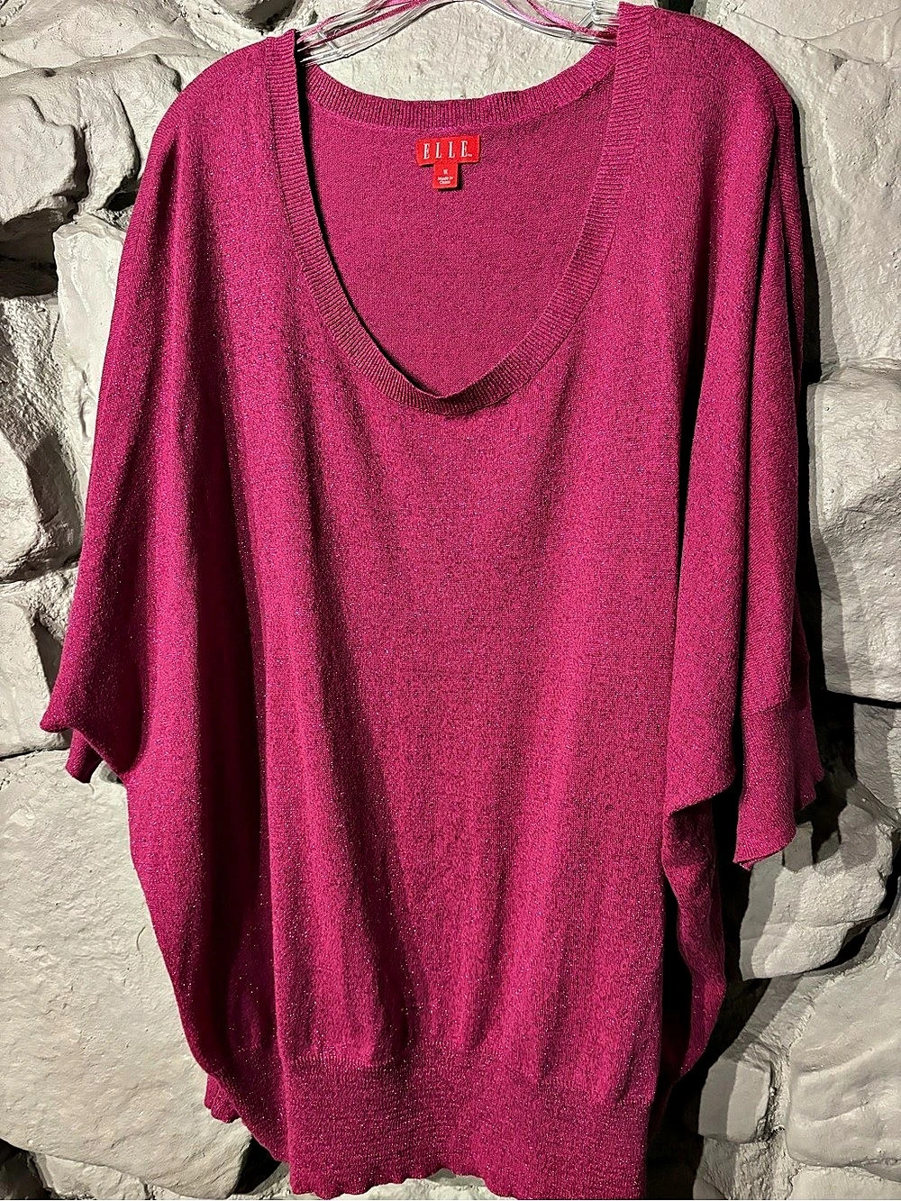 ELLE Oversized Pink Sweater Size 1X Like New